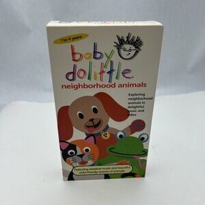 BABY EINSTEIN ~ BABY DOLITTLE ~ NEIGHBORHOOD ANIMALS ~ VHS ~ Ages 1 AND UP